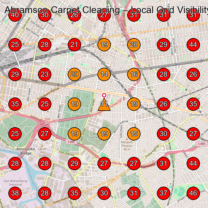 Abramson Carpet Cleaning GeoGrid visibility map for Carpet Cleaning Service in Long Island City